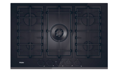Haier Id Series Havg75Tbbp 74.5Cm Gas HobBlack from B&Q