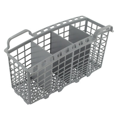 B&Q -  Indesit Universal 4-Compartment Grey Slimline Dishwasher Cutlery Basket (C00063841)