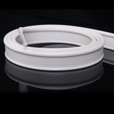 Nes Home 1200mm White Soft Rubber Shower Door Seal For Folding Bath Screen from B&Q
