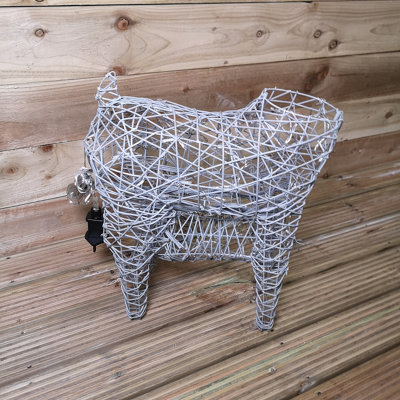 Wooden reindeer led christmas decoration