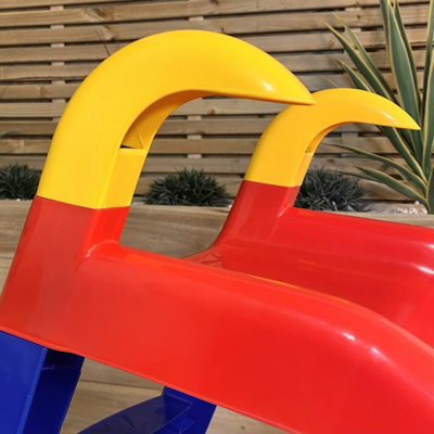 80cm Kids Indoor Outdoor Freestanding Plastic Slide with Ladder and Extension - 4