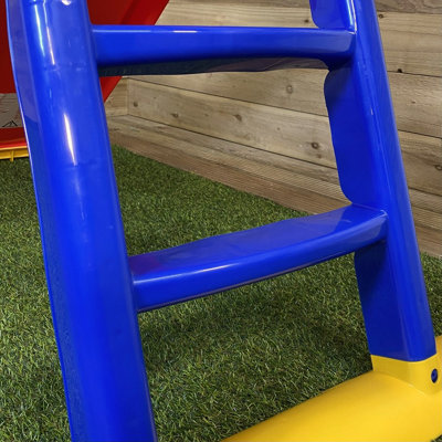 80cm Kids Indoor Outdoor Freestanding Plastic Slide with Ladder and Extension - 6