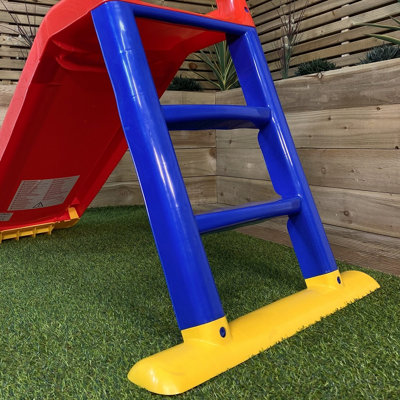 80cm Kids Indoor Outdoor Freestanding Plastic Slide with Ladder and Extension - 7