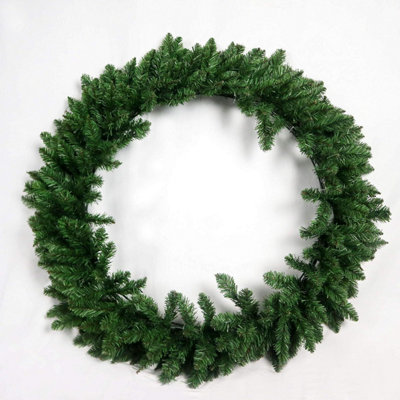 80cm Large Christmas Wreath for Front Door - Bushy Green Artificial ...