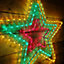 80cm Multicoloured LED Star Ropelight Christmas Decoration