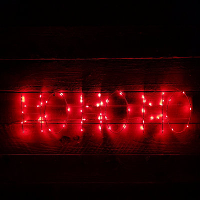 80cm Premier Indoor Outdoor Flashing LED Ho Ho Ho Christmas Sign Decoration Price Comparisons | Compare The Build