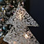 80cm Warm White Battery Operated LED White and Gold Tree Silhouette Christmas Decoration