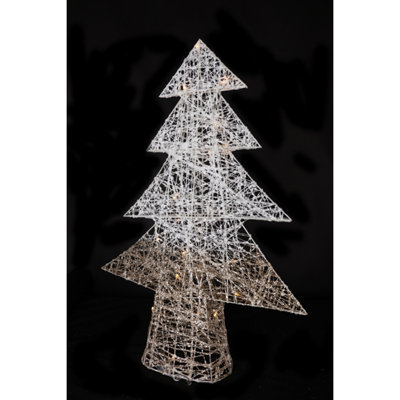 80cm Woven Tree with 20 Lights Battery Operated