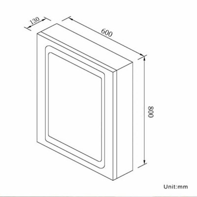 80cm x 60cm Bathroom Medicine Cabinet with Mirror Wall Mounted  (Single Door/Left Hinge)