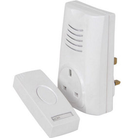 80m Wireless Remote Doorbell / Cordless Door Chime UK Plug Through 16 Melodies
