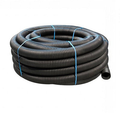 80mm 3" Land Drain x 25m mtr Metres Tree Planting Perforated Drainage Coil Pipe