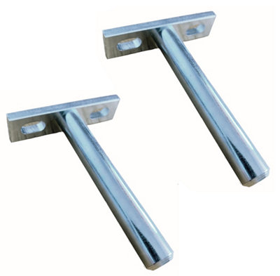 80mm Floating Shelf Bracket, Hidden Fixing Mount for Shelves Brackets Concealed Pack of 2