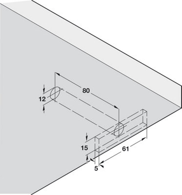 80mm Floating Shelf Bracket, Hidden Fixing Mount for Shelves Brackets Concealed Pack of 2