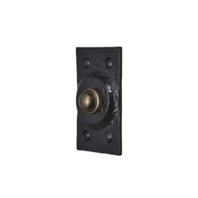 80mm x 45mm No.4362 Old Hill Ironworks Rectangular Door Bell Push