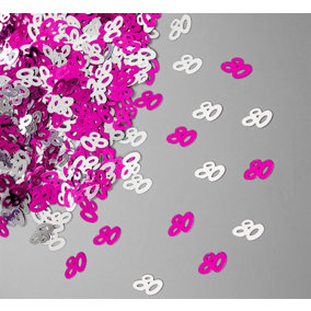 80th Birthday Confetti 5 pack x 14 grams birthday decoration Foil Metallic 5 pack