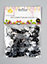 80th Birthday Confetti Black & Silver 2 pack x 14 grams birthday decoration Foil Metallic 2 pack