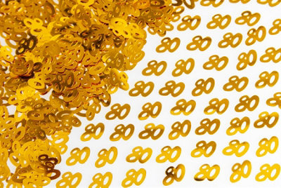 80th Birthday Confetti Gold 4 pack x 14 grams birthday decoration Foil Metallic 4 pack Price Comparisons | Compare The Build