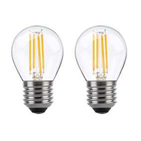 80w Equivalent LED Filament Light Bulb G45 Golf Ball E27 Screw 5.9w LED - Warm White