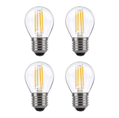 80w Equivalent LED Filament Light Bulb G45 Golf Ball E27 Screw 5.9w LED - Warm White