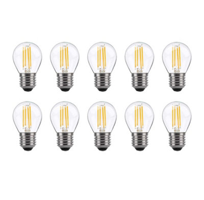 80w Equivalent LED Filament Light Bulb G45 Golf Ball E27 Screw 5.9w LED - Warm White