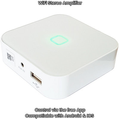 80W Mini WiFi Stereo Amplifier & 4x 60W 3" White Outdoor Wall Speaker System