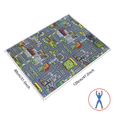 80x120cm Interactive Town Road Map Play Mat
