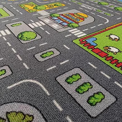 80x120cm Interactive Town Road Map Play Mat