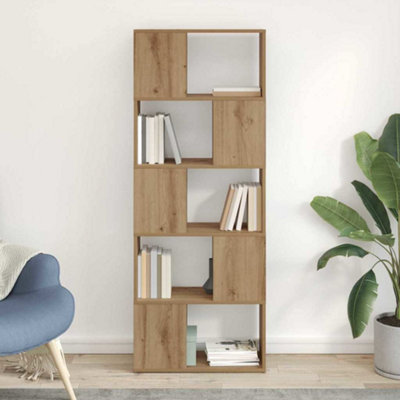 B&Q -  Bookshelf Artisan Oak Particle Board 60 X 24 X 155 Cm Bookshelf