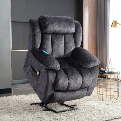 Abrihome Power Massage Lift Recliner With Heat & VibrationHeavy Duty Safety Recliner For ElderlyAnti-Skid Fabric from B&Q