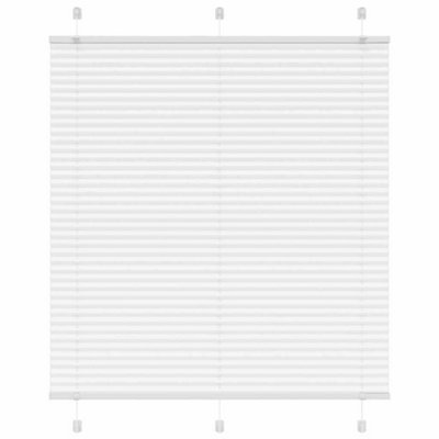 Berkfield White Pleated Blind 120X150 Cm Fabric Width 119.4 Cm Polyester