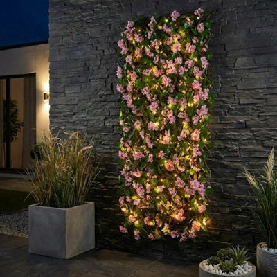 Garden Greatness Lunaria Blush Blossom Trellis Solar Light from B&Q
