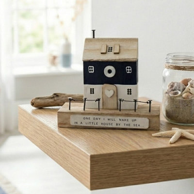 Garden Greatness House By The Sea Wooden Ornament from B&Q