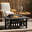 81cm Outdoor Mosaic Wood Burning BBQ Fire Pit Grill Table with Accessories