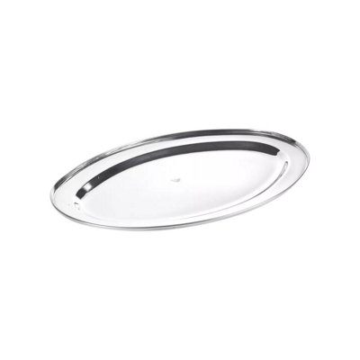 Urbn-Living Large Oval Silver Effect Serving Platter2X45X29Cm from B&Q
