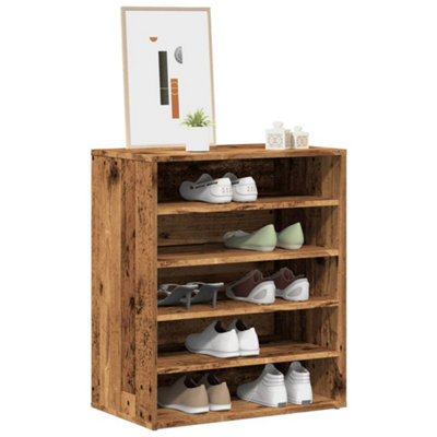 B&Q -  Shoe Cabinet Old Wood 60X35X70 Cm Engineered Wood