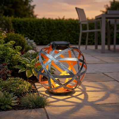 Lattice Solar Sphere Garden Light from B&Q
