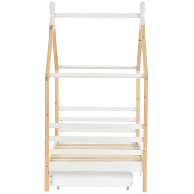 3FT Solid Pine Wood Kids Bed Frame with Storage Underneath, Toddler ...