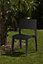 82cm Height Modern Garden Plastic Chair Set Patio Outdoor Furniture Black 2 Pcs