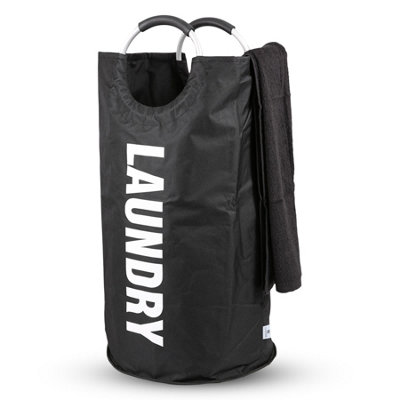 82L Large Collapsible Laundry Basket BLACK DIY at B&Q