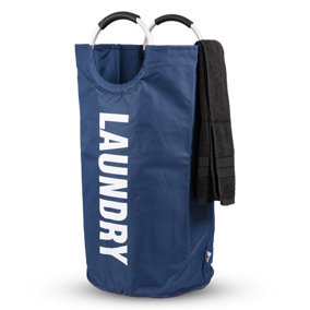 82L Large Collapsible Laundry Basket - NAVY