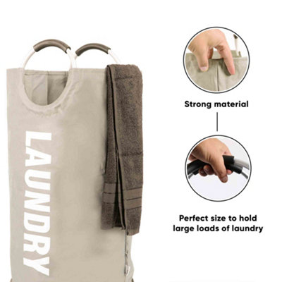 82L Large Collapsible Laundry Basket - SILVER - 3