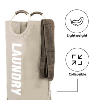 82L Large Collapsible Laundry Basket - SILVER - 5
