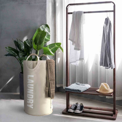 82L Large Collapsible Laundry Basket - SILVER - 9