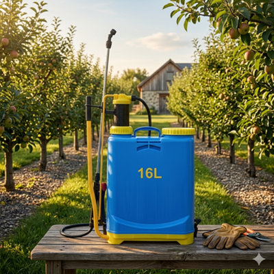16L Knapsack Backpack Pressure Sprayer Manual Garden Weed Killer Sprayer For Plants And Cleaning from B&Q