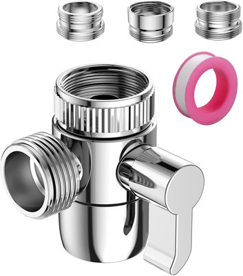 Brass Faucet Diverter Valve Splitter Tap Shower Adapter Kitchen Bath M22 from B&Q