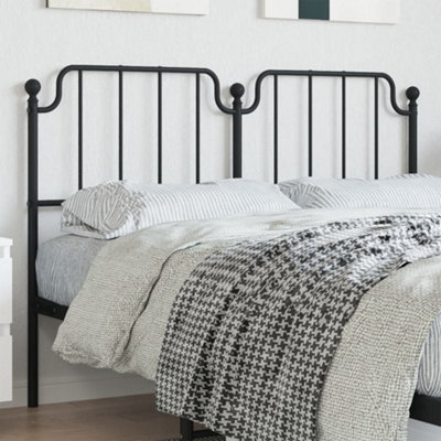Berkfield Metal Headboard Black 135 Cm from B&Q