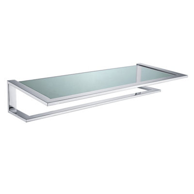 Nes Home Chrome Towel Shelf Rack from B&Q