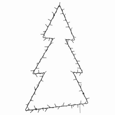 Berkfield Christmas Lights Christmas Tree Silhouette 115 Leds Warm White from B&Q