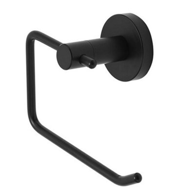 Nes Home Unisex Black Modern Round Matte Paper Holder - Image 3