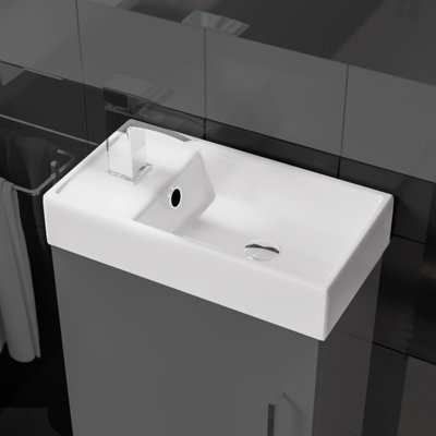 Nes Home 400Mm White Ceramic Basin With 1 Tap Hole 8385041588949 - Image 3